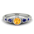 Bezel Symmetrical Yellow Diamond Ring - Ivy No. 1015 image 1