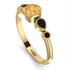 Bezel Symmetrical Yellow Diamond Ring - Ivy No. 1007 image 3
