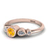Bezel Symmetrical Yellow Diamond Ring - Ivy No. 1002 image 2