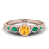 Bezel Symmetrical Yellow Diamond Ring - Ivy No. 1005 image 1
