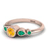 Bezel Symmetrical Yellow Diamond Ring - Ivy No. 1005 image 2