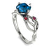 Blue Topaz Blossom 14K Golden Nature Inspired Engagement Ring - Haley No. 512 image 3