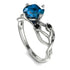 Blue Topaz Blossom 14K Golden Nature Inspired Engagement Ring - Haley No. 509 image 3