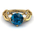 Blue Topaz Blossom 14K Golden Nature Inspired Engagement Ring - Haley No. 501 image 2