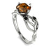 Brown Diamond Blossom 14K Golden Nature Inspired Engagement Ring - Haley No. 1109 image 3