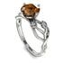 Brown Diamond Blossom 14K Golden Nature Inspired Engagement Ring - Haley No. 1103 image 3