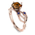 Brown Diamond Blossom 14K Golden Nature Inspired Engagement Ring - Haley No. 1114 image 2