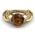 Brown Diamond Blossom 14K Golden Nature Inspired Engagement Ring - Haley No. 1101 image 2