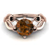 Brown Diamond Blossom 14K Golden Nature Inspired Engagement Ring - Haley No. 1108 image 3