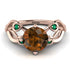 Brown Diamond Blossom 14K Golden Nature Inspired Engagement Ring - Haley No. 1105 image 3