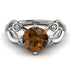 Brown Diamond Blossom 14K Golden Nature Inspired Engagement Ring - Haley No. 1103 image 2
