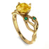 Citrine Blossom 14K Golden Nature Inspired Engagement Ring - Haley No. 604 image 3