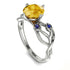 Citrine Blossom 14K Golden Nature Inspired Engagement Ring - Haley No. 615 image 3