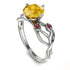 Citrine Blossom 14K Golden Nature Inspired Engagement Ring - Haley No. 612 image 3