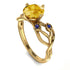 Citrine Blossom 14K Golden Nature Inspired Engagement Ring - Haley No. 613 image 3
