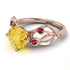 Citrine Blossom 14K Golden Nature Inspired Engagement Ring - Haley No. 611 image 1
