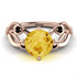 Citrine Blossom 14K Golden Nature Inspired Engagement Ring - Haley No. 608 image 2