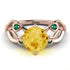 Citrine Blossom 14K Golden Nature Inspired Engagement Ring - Haley No. 605 image 2