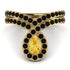 Citrine Pear Shape Stacking Bridal Set - Emilia No. 607 image 4