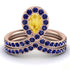 Citrine Pear Shape Stacking Bridal Set - Emilia No. 614 image 1
