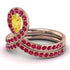 Citrine Pear Shape Stacking Bridal Set - Emilia No. 611 image 2