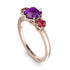 Classic 3 Stone Amethyst Engagement Ring - Sofia No. 311 image 2