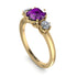 Classic 3 Stone Amethyst Engagement Ring - Sofia No. 301 image 2