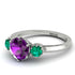 Classic 3 Stone Amethyst Engagement Ring - Sofia No. 306 image 3