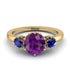 Classic 3 Stone Amethyst Engagement Ring - Sofia No. 313 image 1