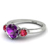 Classic 3 Stone Amethyst Engagement Ring - Sofia No. 312 image 3