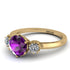 Classic 3 Stone Amethyst Engagement Ring - Sofia No. 301 image 3