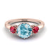 Classic 3 Stone Aquamarine Engagement Ring - Sofia No. 411 image 1
