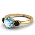 Classic 3 Stone Aquamarine Engagement Ring - Sofia No. 407 image 3