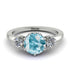 Classic 3 Stone Aquamarine Engagement Ring - Sofia No. 403 image 1