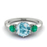 Classic 3 Stone Aquamarine Engagement Ring - Sofia No. 406 image 1