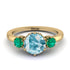 Classic 3 Stone Aquamarine Engagement Ring - Sofia No. 404 image 1