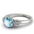 Classic 3 Stone Aquamarine Engagement Ring - Sofia No. 403 image 3