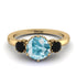 Classic 3 Stone Aquamarine Engagement Ring - Sofia No. 407 image 1