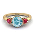 Classic 3 Stone Aquamarine Engagement Ring - Sofia No. 410 image 1