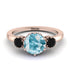 Classic 3 Stone Aquamarine Engagement Ring - Sofia No. 408 image 1