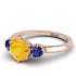 Classic 3 Stone Citrine Engagement Ring - Sofia No. 614 image 2