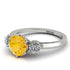 Classic 3 Stone Citrine Engagement Ring - Sofia No. 603 image 2