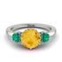Classic 3 Stone Citrine Engagement Ring - Sofia No. 606 image 1
