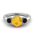 Classic 3 Stone Citrine Engagement Ring - Sofia No. 609 image 1