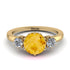 Classic 3 Stone Citrine Engagement Ring - Sofia No. 601 image 1