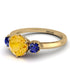 Classic 3 Stone Citrine Engagement Ring - Sofia No. 613 image 2