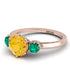 Classic 3 Stone Citrine Engagement Ring - Sofia No. 605 image 2