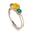 Classic 3 Stone Citrine Engagement Ring - Sofia No. 605 image 3