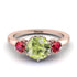 Classic 3 Stone Peridot Engagement Ring - Sofia No. 711 image 1