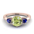 Classic 3 Stone Peridot Engagement Ring - Sofia No. 714 image 1
